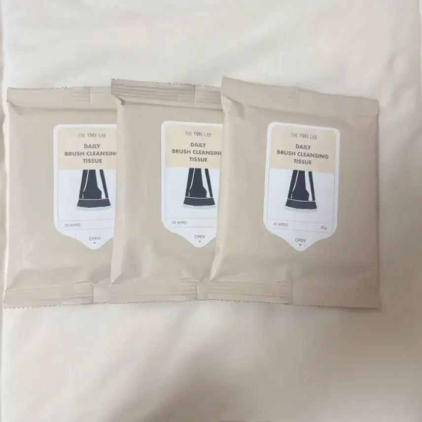 [BUNJANG] The Tool Lab Brush Cleansing Tissue (3 Units) / 더툴랩 브러쉬 클렌징 티슈 20매 3개