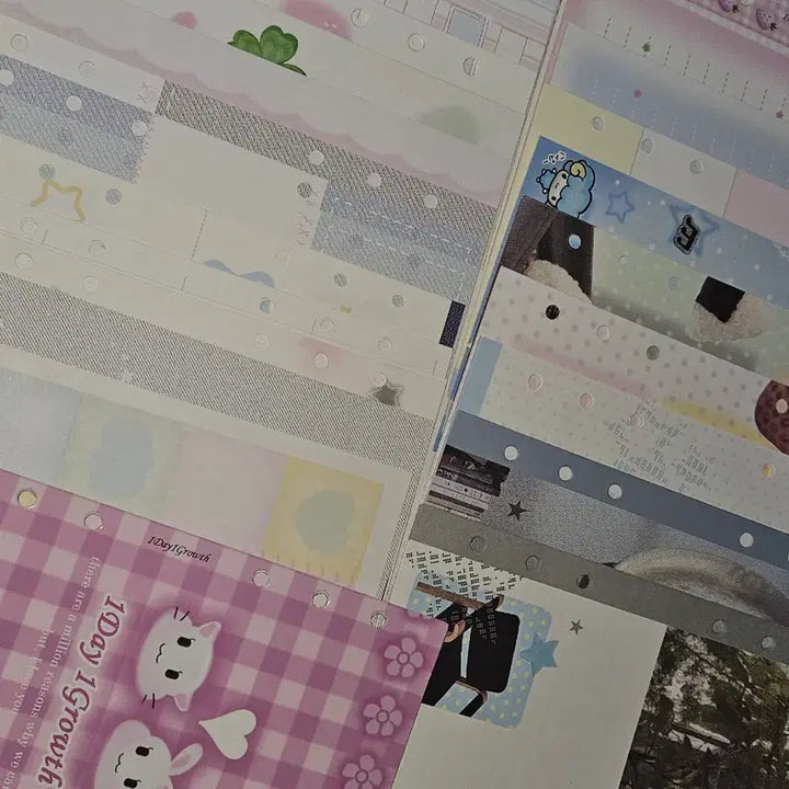 [BUNJANG] A6 Diary Inserts Bundle Set / A6 다이어리 속지 86장 일괄 소분 (어버블크러쉬, 1일1성장)