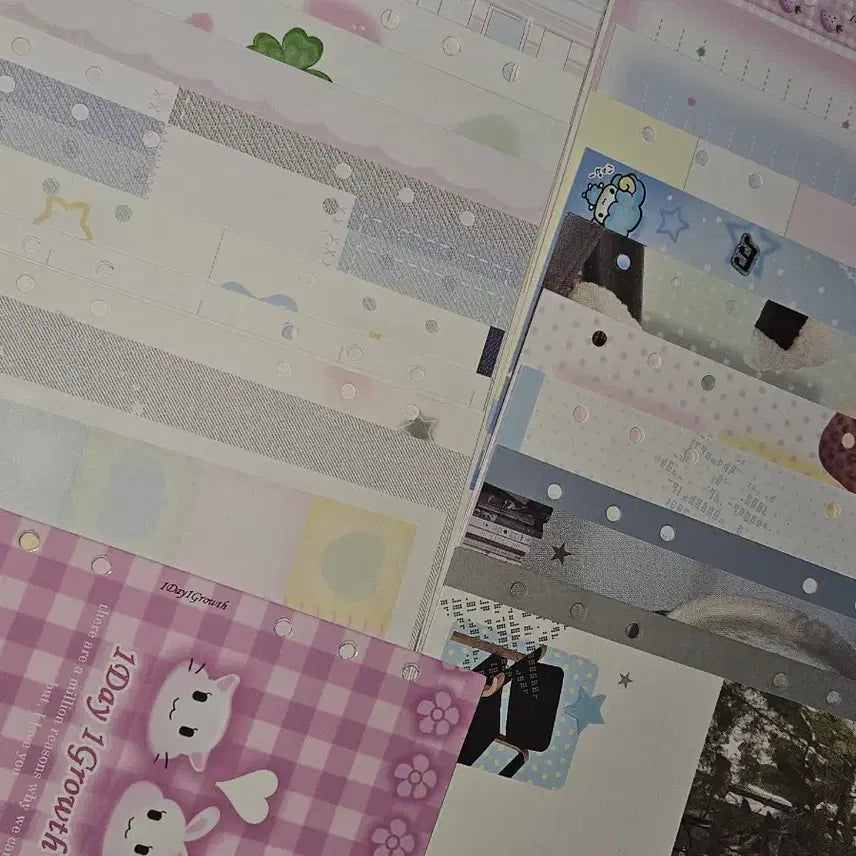 [BUNJANG] A6 Diary Inserts Bundle Set / A6 다이어리 속지 86장 일괄 소분 (어버블크러쉬, 1일1성장)