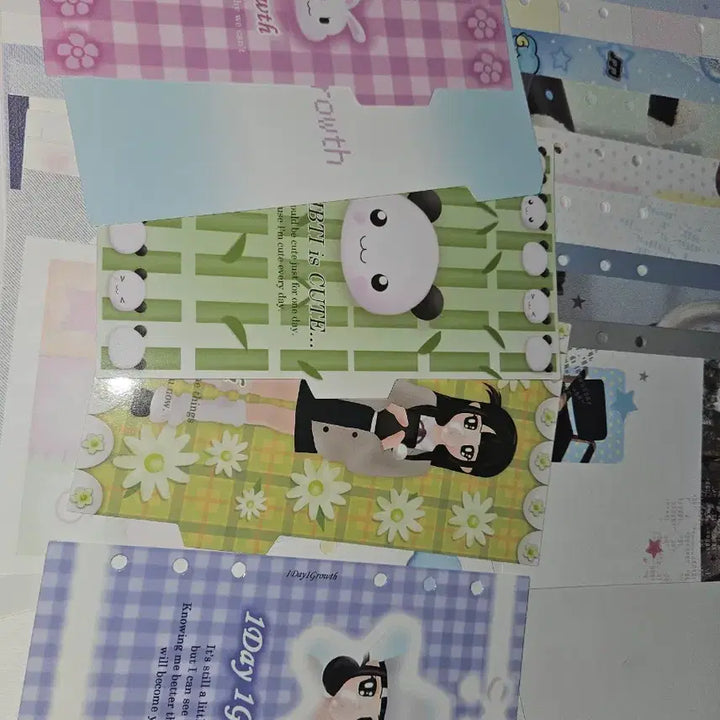 [BUNJANG] A6 Diary Inserts Bundle Set / A6 다이어리 속지 86장 일괄 소분 (어버블크러쉬, 1일1성장)
