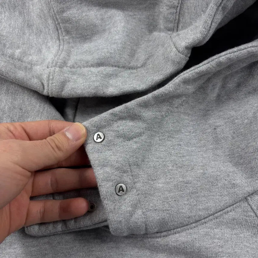 [BUNJANG] Ader Error Og Tab Logo Hoodie Gray / 아더에러 Og Tab 로고 후드티 그레이