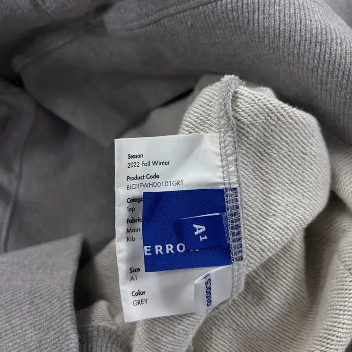 [BUNJANG] Ader Error Og Tab Logo Hoodie Gray / 아더에러 Og Tab 로고 후드티 그레이