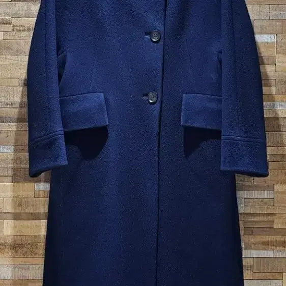 [BUNJANG] Time Cashmere Wool Women's Coat Navy (55) / 타임 핸드메이드 울  캐시미어 여성코트 네이비82(55)