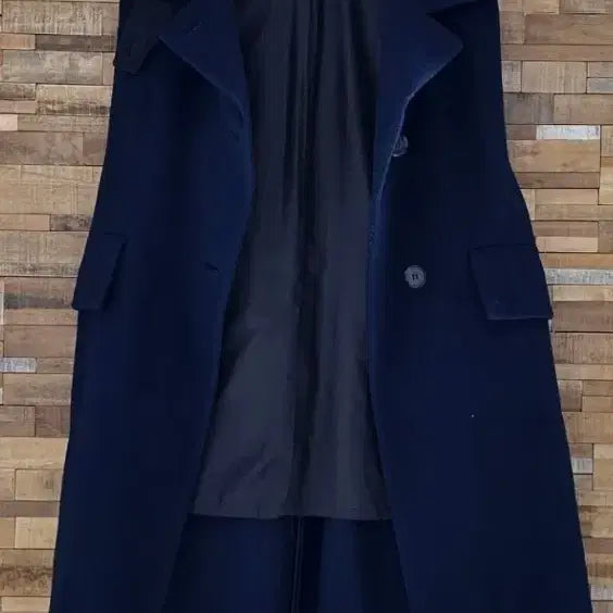 [BUNJANG] Time Cashmere Wool Women's Coat Navy (55) / 타임 핸드메이드 울  캐시미어 여성코트 네이비82(55)