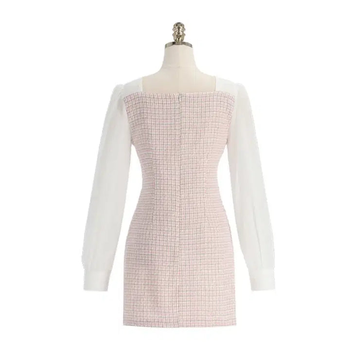 [BUNJANG] Attrangs Tweed Dress Pink / 아뜨랑스 트위드 원피스 핑크(새상품)