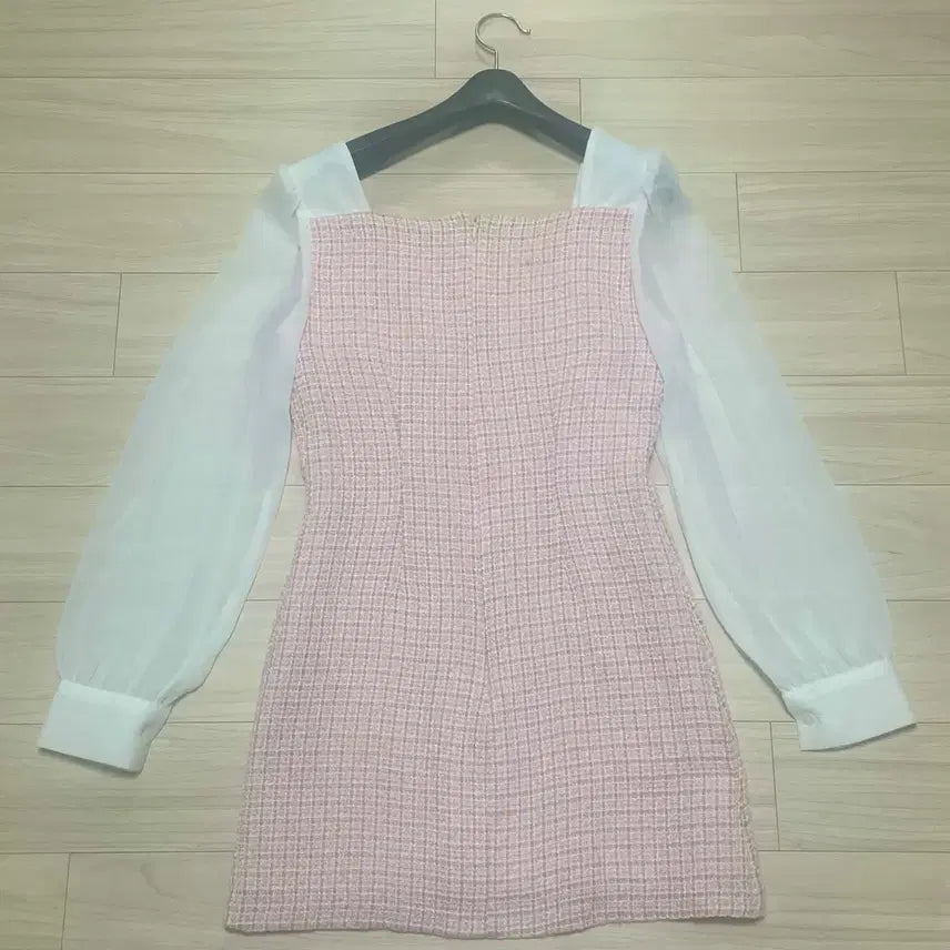 [BUNJANG] Attrangs Tweed Dress Pink / 아뜨랑스 트위드 원피스 핑크(새상품)