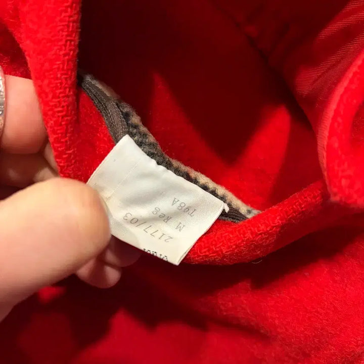 [BUNJANG] Burberry Glover Wool Red Duffle Coat / [M] 버버리 글로버울 레드 더플 코트