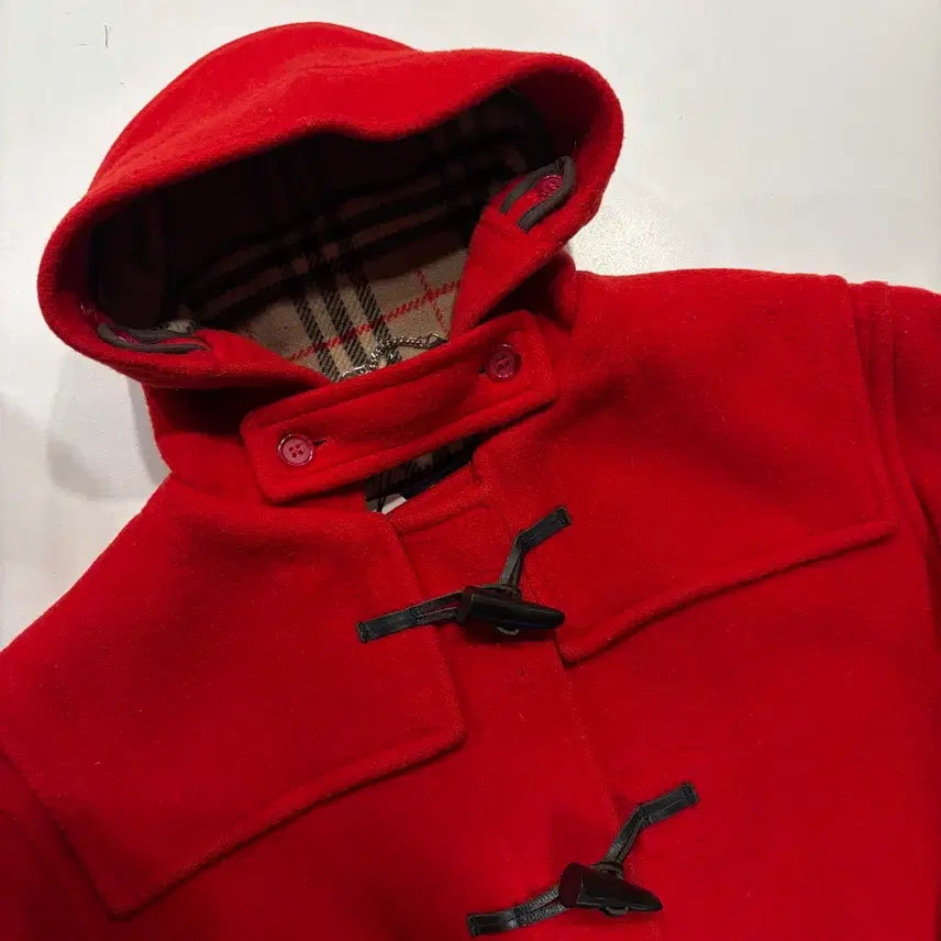 [BUNJANG] Burberry Glover Wool Red Duffle Coat / [M] 버버리 글로버울 레드 더플 코트