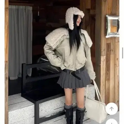 [BUNJANG] Fur Leather Jacket / 퍼 레더 자켓