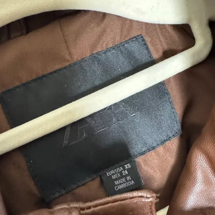 [BUNJANG] Zara Brown Leather Belted Jacket / XS / (Zara)브라운 레더 벨트 자켓 /xs