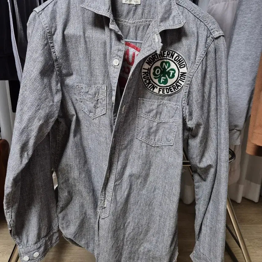 [BUNJANG] Toys McCoy Chambray Shirt / 97~100 ) 토이즈맥코이 풀 패치 샴브레이