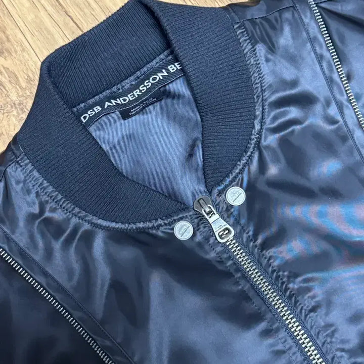 [BUNJANG] Andersson Bell Mesh Sleeve Bomber Jacket (Black, L) / 앤더슨벨 메쉬 슬리브 블랙 봄버 자켓 L사이즈