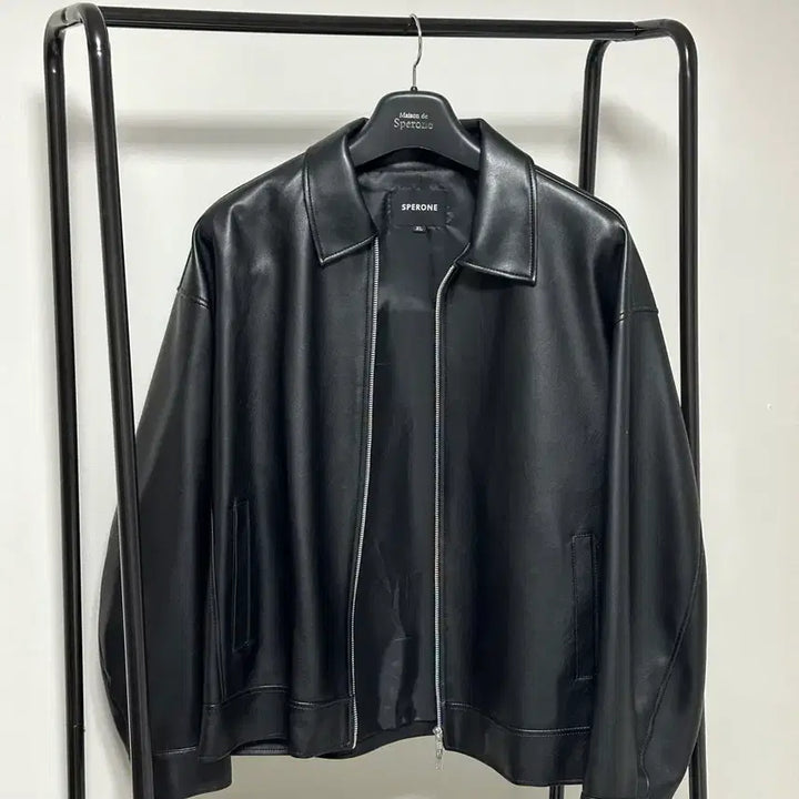 [BUNJANG] Sperone Fox Leather Oversized Single Jacket XL / 스페로네 폭스 레더 오버핏 싱글자켓 XL