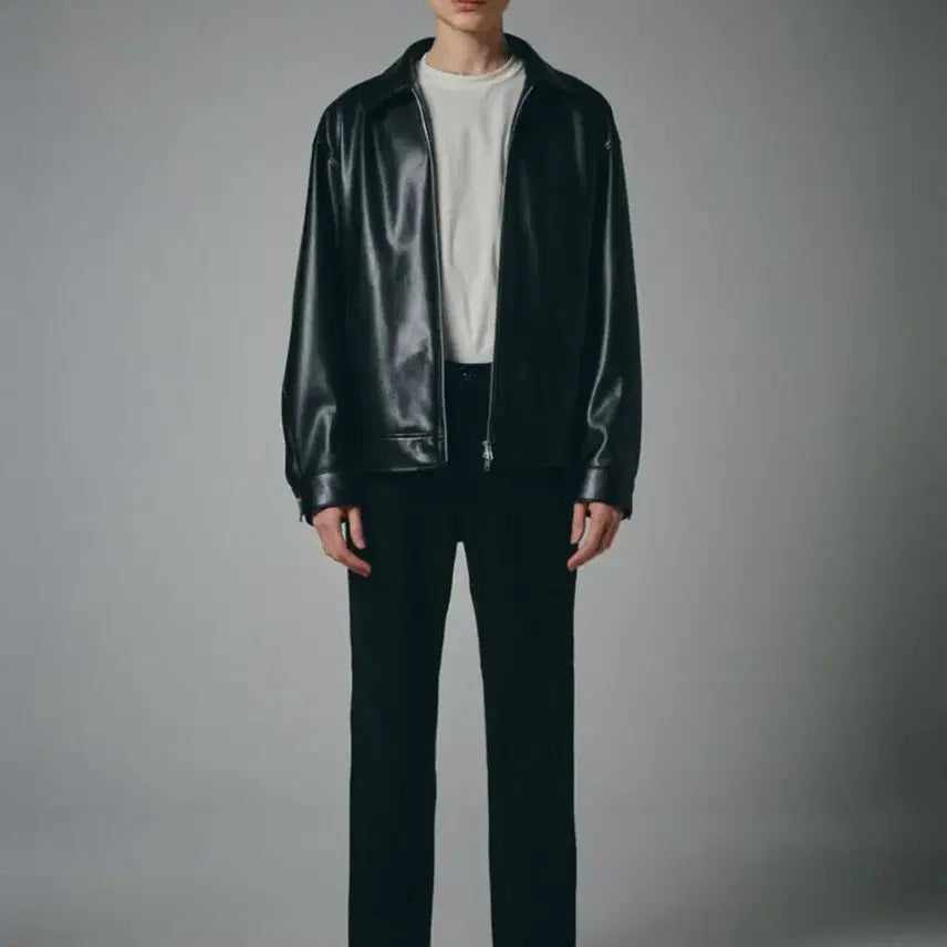 [BUNJANG] Sperone Fox Leather Oversized Single Jacket XL / 스페로네 폭스 레더 오버핏 싱글자켓 XL