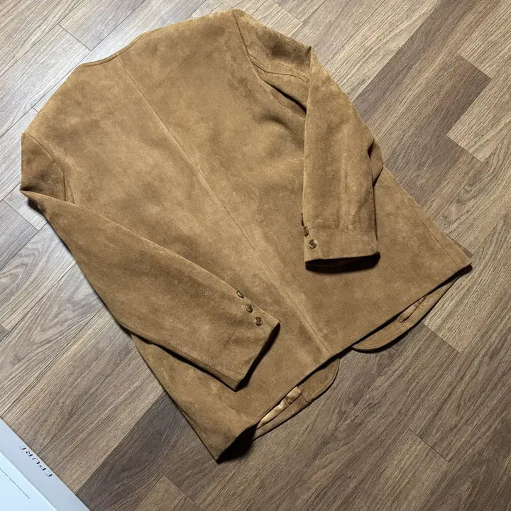 [BUNJANG] Juicy Judy V-Neck Suede Jacket Camel / 쥬시쥬디 브이넥 스웨이드 자켓 카멜