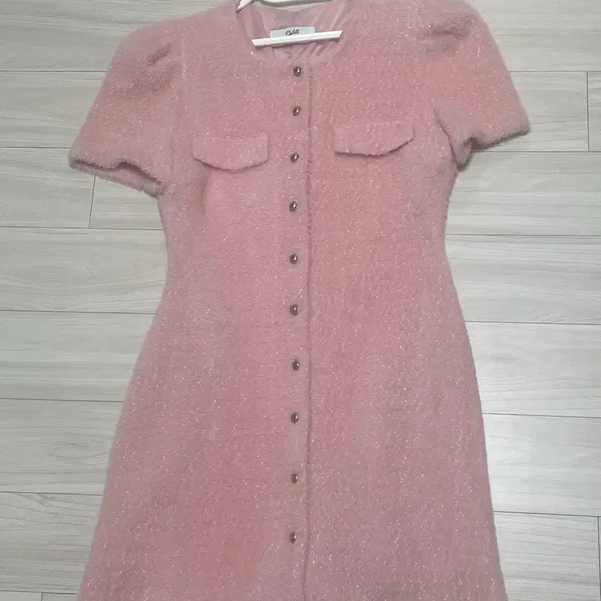 [BUNJANG] Lovely Swan Pink Fur Dress / 러블리스완 연말 핑크 퍼 원피스 (새상품)