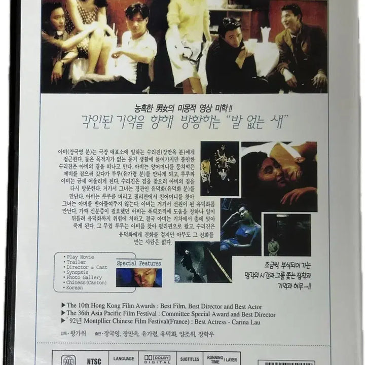 [BUNJANG] Wong Kar-wai Leslie Cheung DVD - Unused / [반택포] 왕가위 장국영 영화 <아비정전> dvd - 미사용