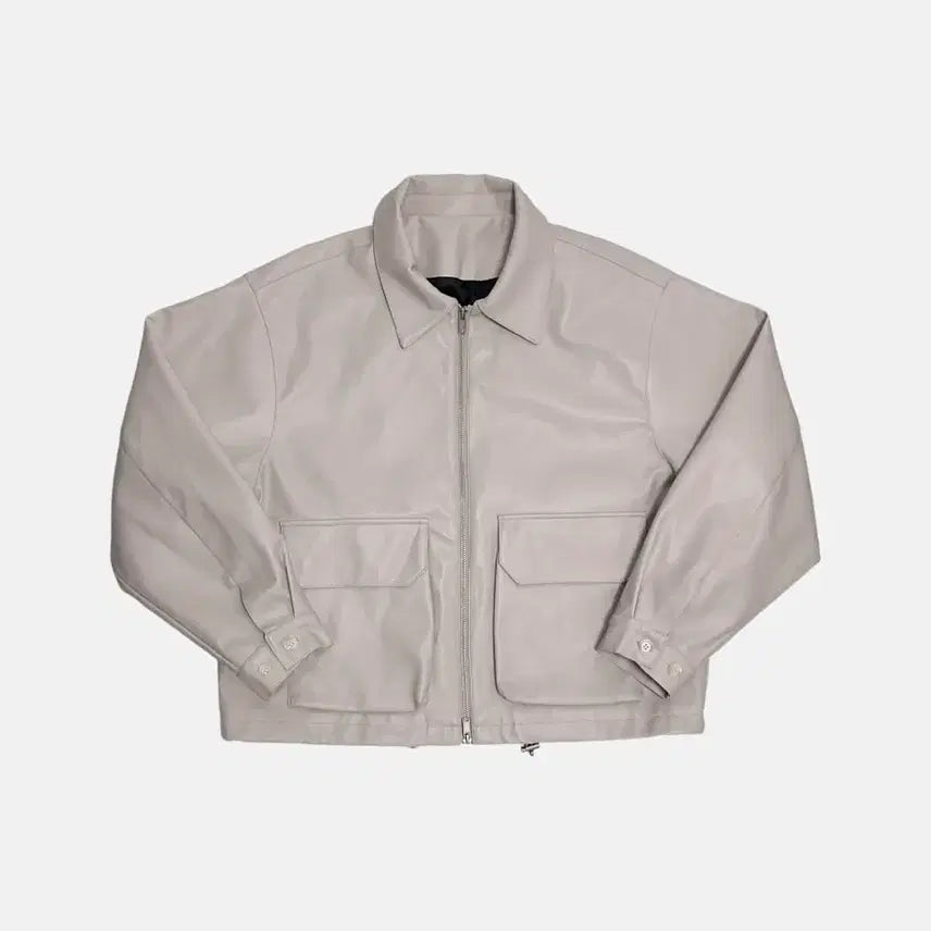 [BUNJANG] Ironic Porno Two-Way Collar Vegan Leather Jacket / 아이러니포르노 투웨이 카라넥 비건레더 자켓 (공용