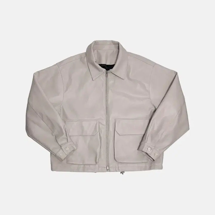 [BUNJANG] Ironic Porno Two-Way Collar Vegan Leather Jacket / 아이러니포르노 투웨이 카라넥 비건레더 자켓 (공용