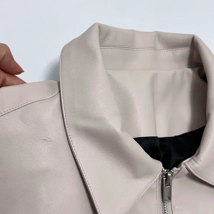 [BUNJANG] Ironic Porno Two-Way Collar Vegan Leather Jacket / 아이러니포르노 투웨이 카라넥 비건레더 자켓 (공용