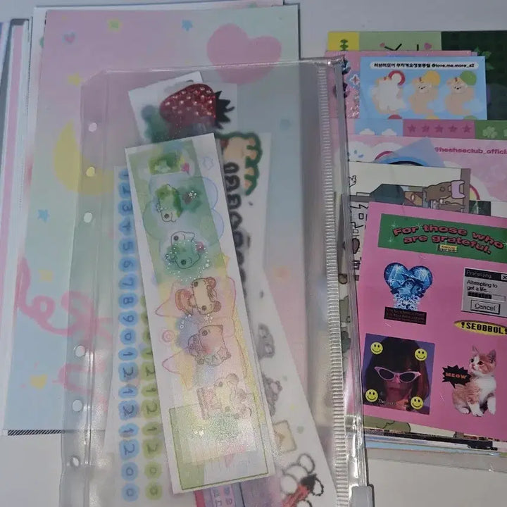 [BUNJANG] Assorted A6 Diary Inserts Bundle Set / 다꾸 A6 다이어리 속지 소분 101장 일괄