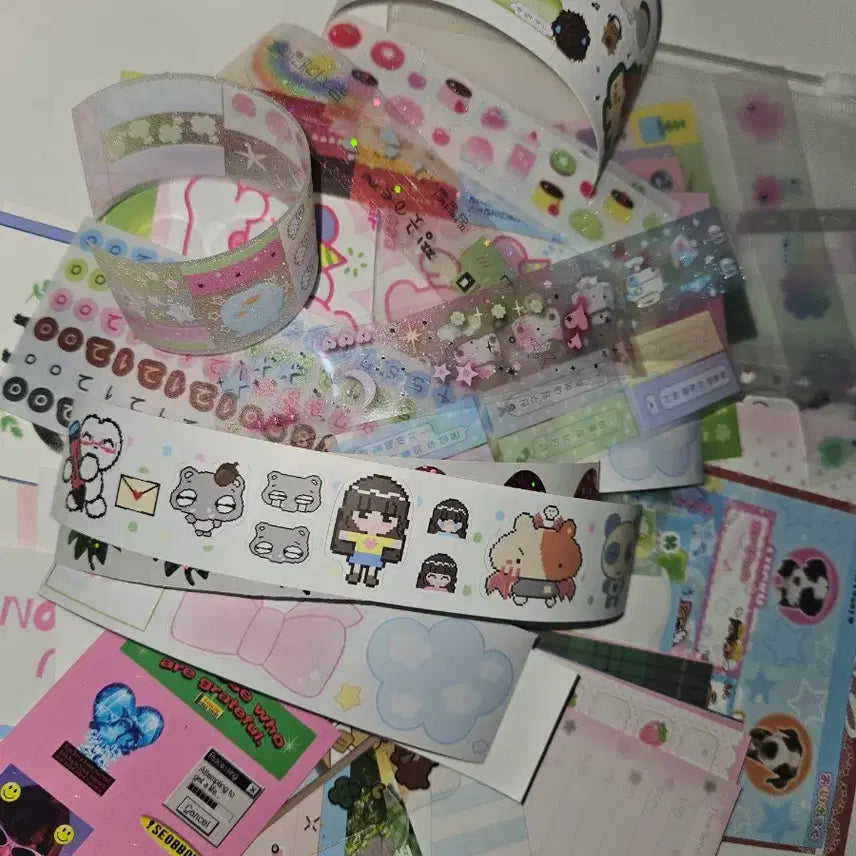 [BUNJANG] Assorted A6 Diary Inserts Bundle Set / 다꾸 A6 다이어리 속지 소분 101장 일괄