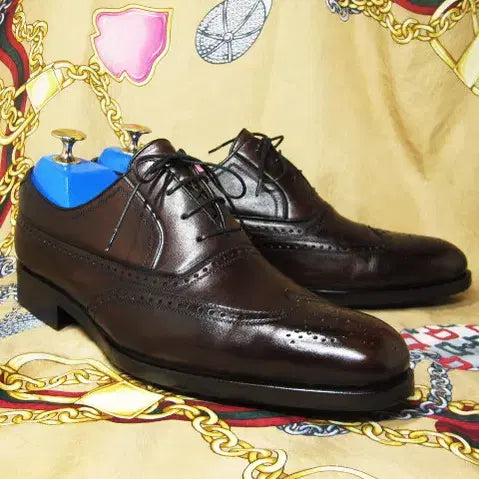 [BUNJANG] A. Testoni Black Label Calfskin Wingtip Oxford Shoes / 이태리명품 아테스토니 블랙라벨 카프스킨 윙팁 옥스포드 250 255