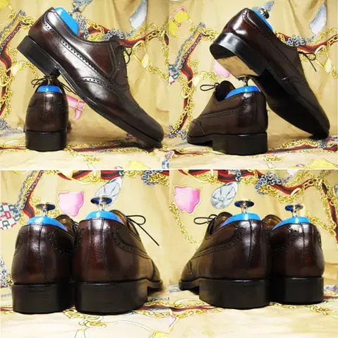 [BUNJANG] A. Testoni Black Label Calfskin Wingtip Oxford Shoes / 이태리명품 아테스토니 블랙라벨 카프스킨 윙팁 옥스포드 250 255