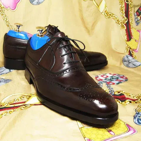 [BUNJANG] A. Testoni Black Label Calfskin Wingtip Oxford Shoes / 이태리명품 아테스토니 블랙라벨 카프스킨 윙팁 옥스포드 250 255