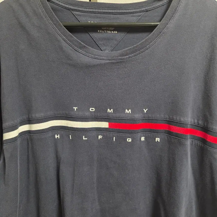 [BUNJANG] Tommy Hilfiger Navy Cotton T-Shirt / Tommy Hilfiger 반팔 티셔츠 2XL(110)