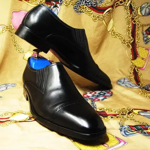 [BUNJANG] A. Testoni Black Label Calfskin Straight Tip Loafers / 이태리명품 아테스토니 블랙라벨 블랙카프 스트레이트팁  로퍼 265