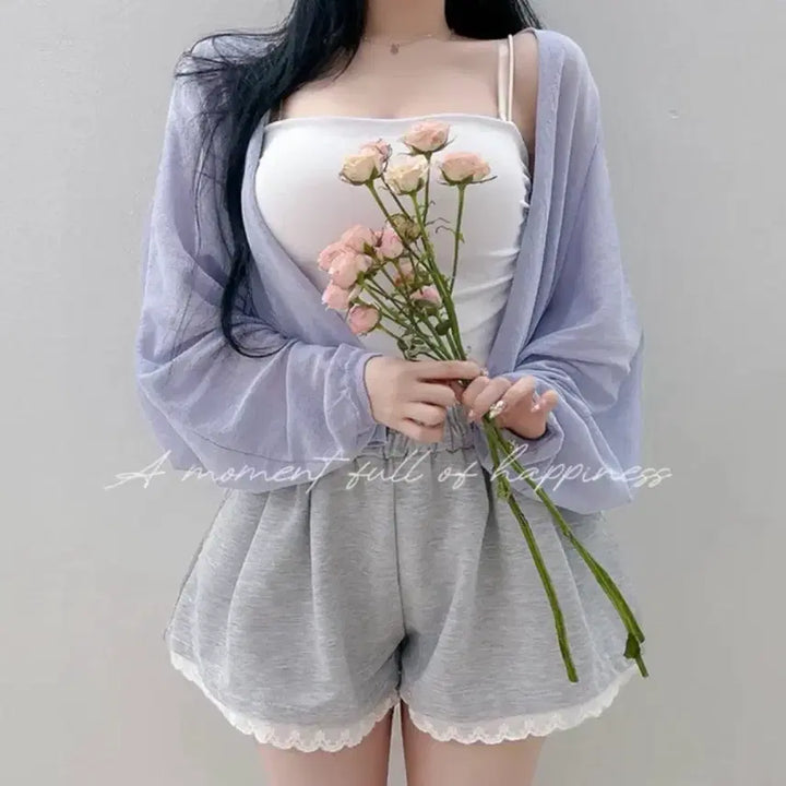 [BUNJANG] Loose Fit Knit Mesh Summer Cardigan / (새상품) 여리 루즈핏 니트 그물 여름 가디건