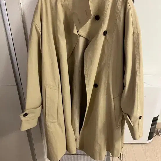 [BUNJANG] ONE High Neck Half Trench Coat (Beige) / 오엔이 High Neck Half Trench Coat베이지 트렌치코트