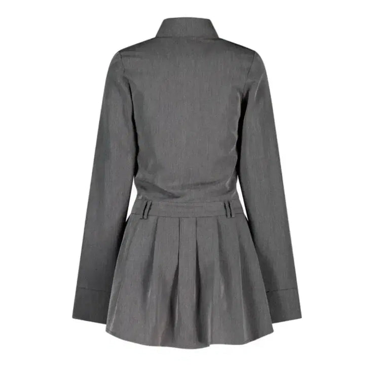 [BUNJANG] Hibernet Shirring Pleats Dress Gray S / 하이버넷 셔링 플리츠 원피스 그레이s