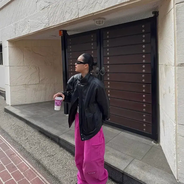 [BUNJANG] Odes Leather Jacket / 오데스 레더자켓