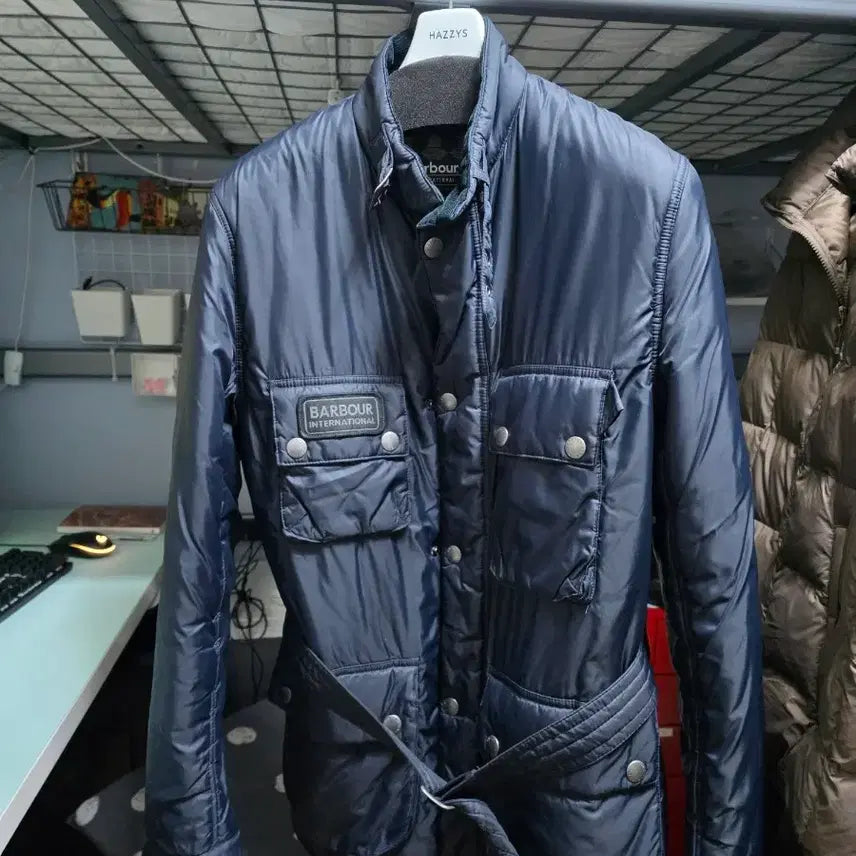 [BUNJANG] Barbour Padded Jacket (Navy) - Size M / 바버 패디드 자켓 M 네이비
