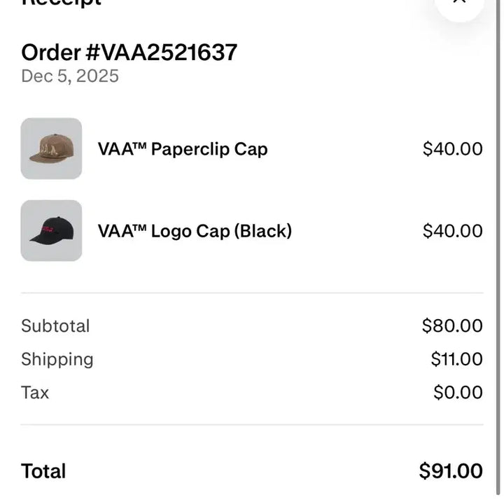 [BUNJANG] Virgil Abloh Logo Cap / 버질아블로 로고캡/VAA 로고캡