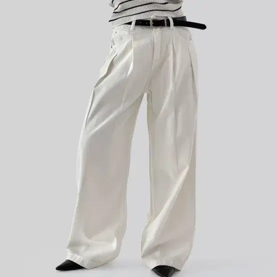 [BUNJANG] Autumn Sain Wide Pants Ivory / 어텀 세인와이드팬츠 ivory