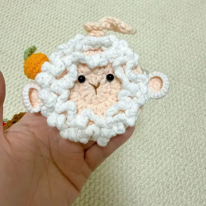 [BUNJANG] Handmade Crochet Sheep Airpods/Buds Case Keyring / 핸드메이드 코바늘 초특가 양 에어팟 버즈 케이스 키링 장식 개당 가격