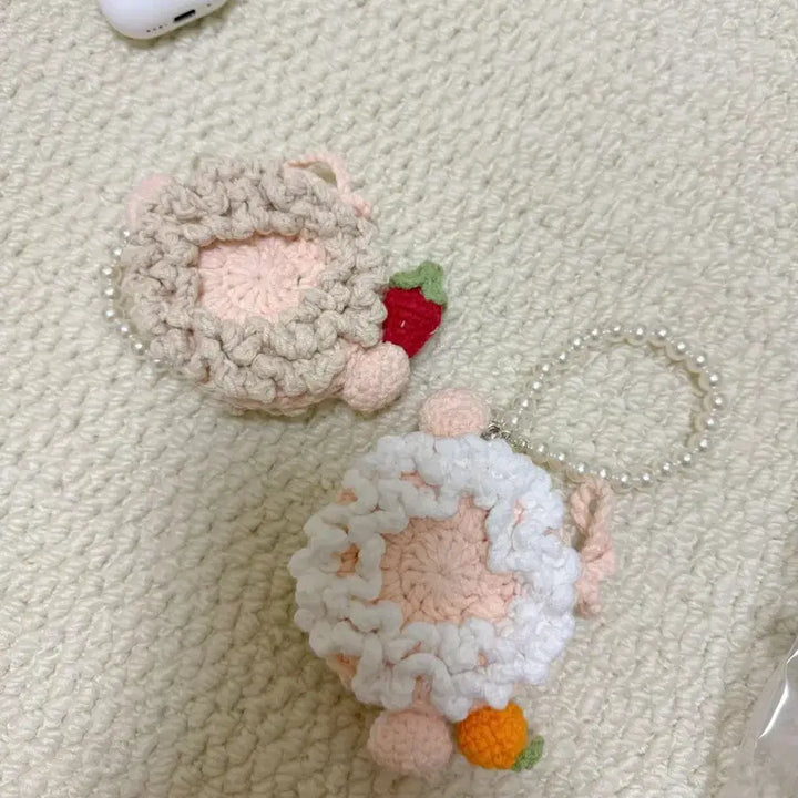 [BUNJANG] Handmade Crochet Sheep Airpods/Buds Case Keyring / 핸드메이드 코바늘 초특가 양 에어팟 버즈 케이스 키링 장식 개당 가격