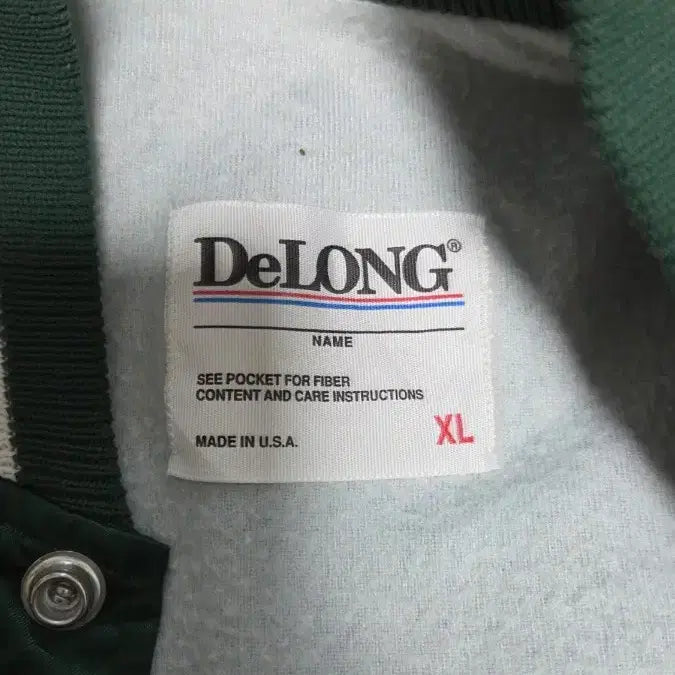 [BUNJANG] DeLONG Green Varsity Jacket / DeLONG 그린색 바시티 자켓
