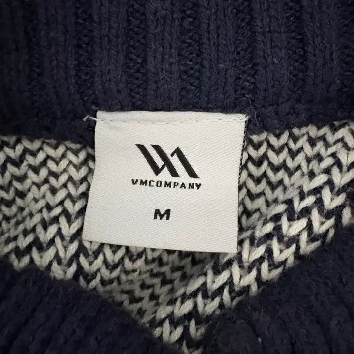 [BUNJANG] VL Knit Zip-up Cardigan / 브이엘 니트 집업 가디건 네이비/화이트