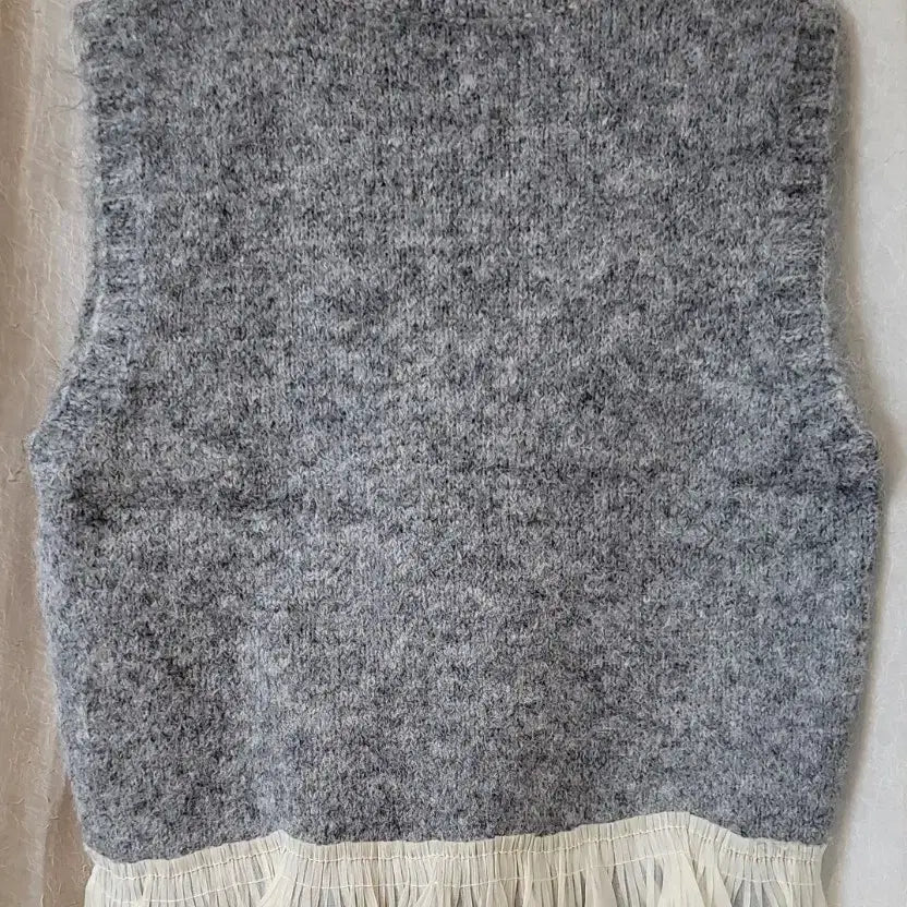 [BUNJANG] Lovely Chiffon Ruffle Vest / 러블리 쉬폰 프릴 베스트