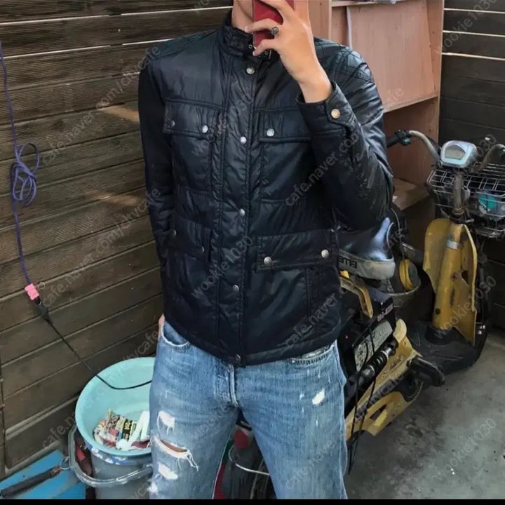 [BUNJANG] BEAMS Quad Pocket Two-Way Biker Jacket S / 빔즈 쿼드포켓 투웨이 바이커 자켓 S
