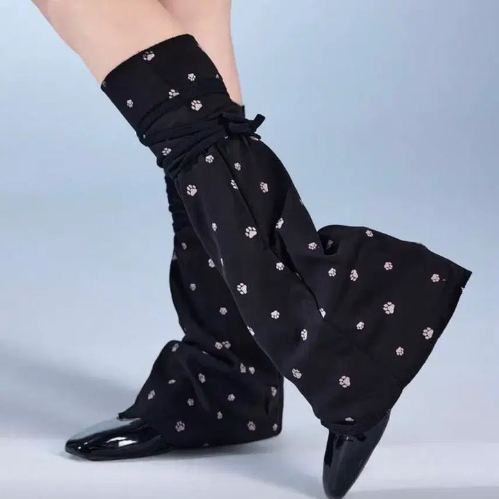 [BUNJANG] Black Ballet Leg Warmers with Straps / 새상품)블랙 발토시 발 워머 발레 레그워머/스트랩워머