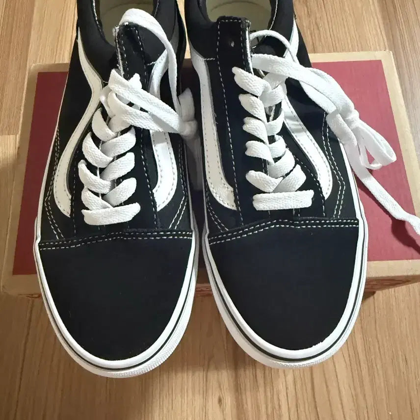 [BUNJANG] Vans Old Skool Platform Black/White Sneakers / 반스 올드스쿨 플랫폼 블랙/화이트 220 새상품