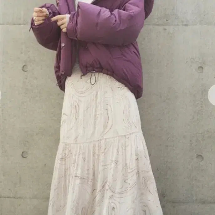 [BUNJANG] Snidel Purple Duck Down Short Padding Jacket / 스나이델 snidel 일본 퍼플 덕다운 패딩