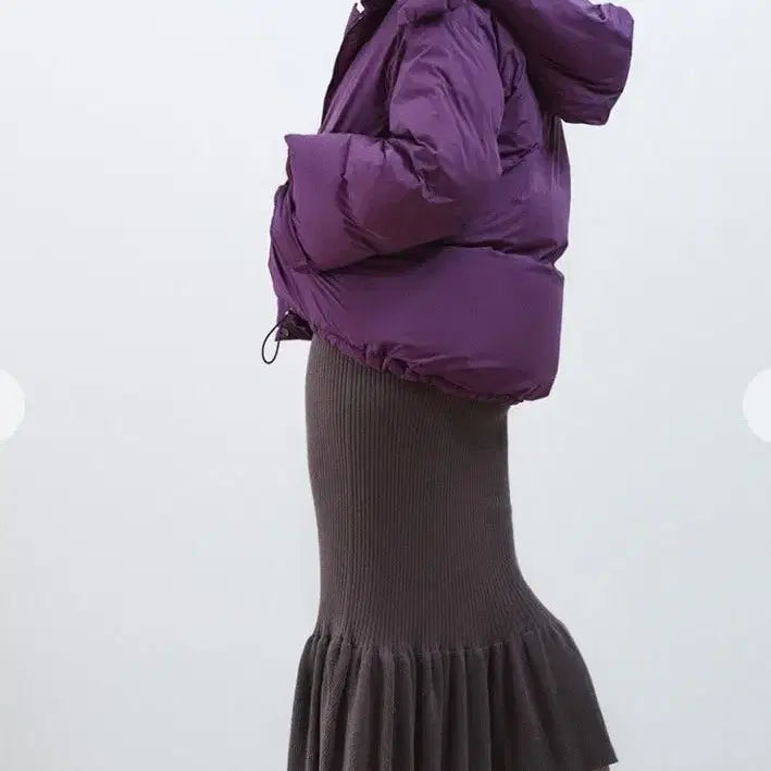 [BUNJANG] Snidel Purple Duck Down Short Padding Jacket / 스나이델 snidel 일본 퍼플 덕다운 패딩