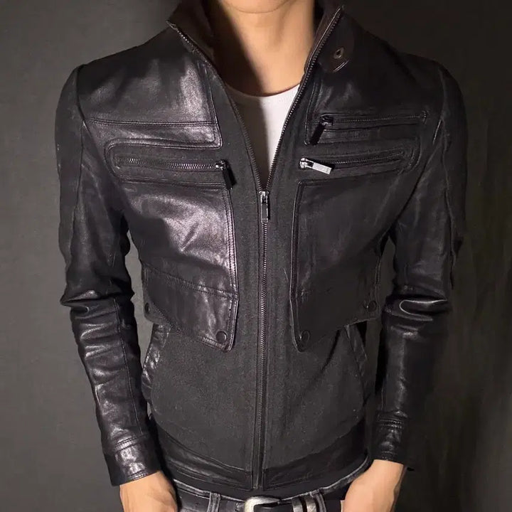 [BUNJANG] Goat Skin Leather Jacket / goat skin leather jacket