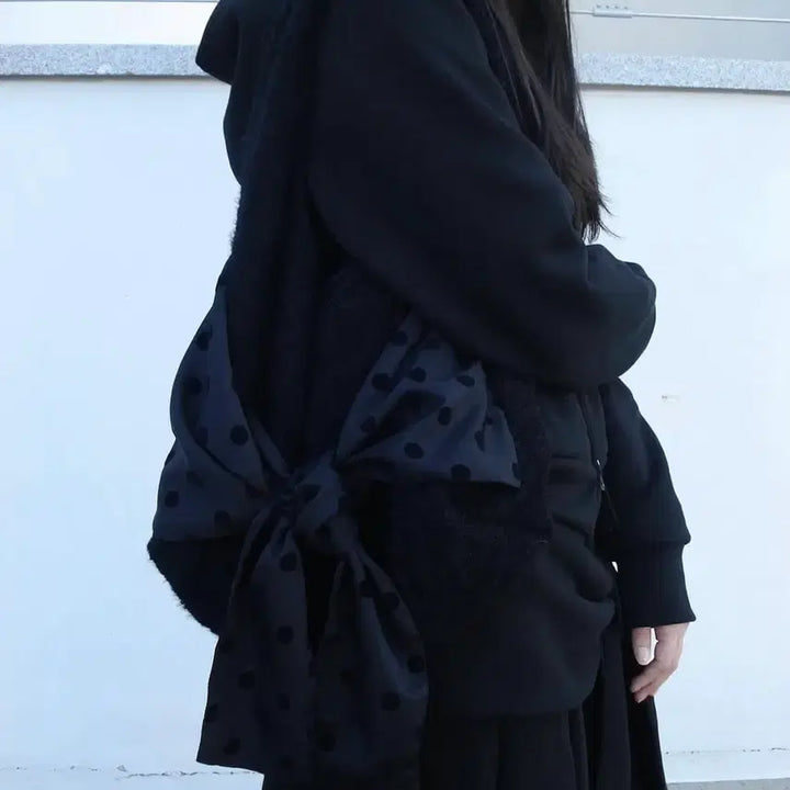 [BUNJANG] CMEE Dot Bow Hobo Shoulder Bag / 체메씨 도트 보우 호보백 숄더백